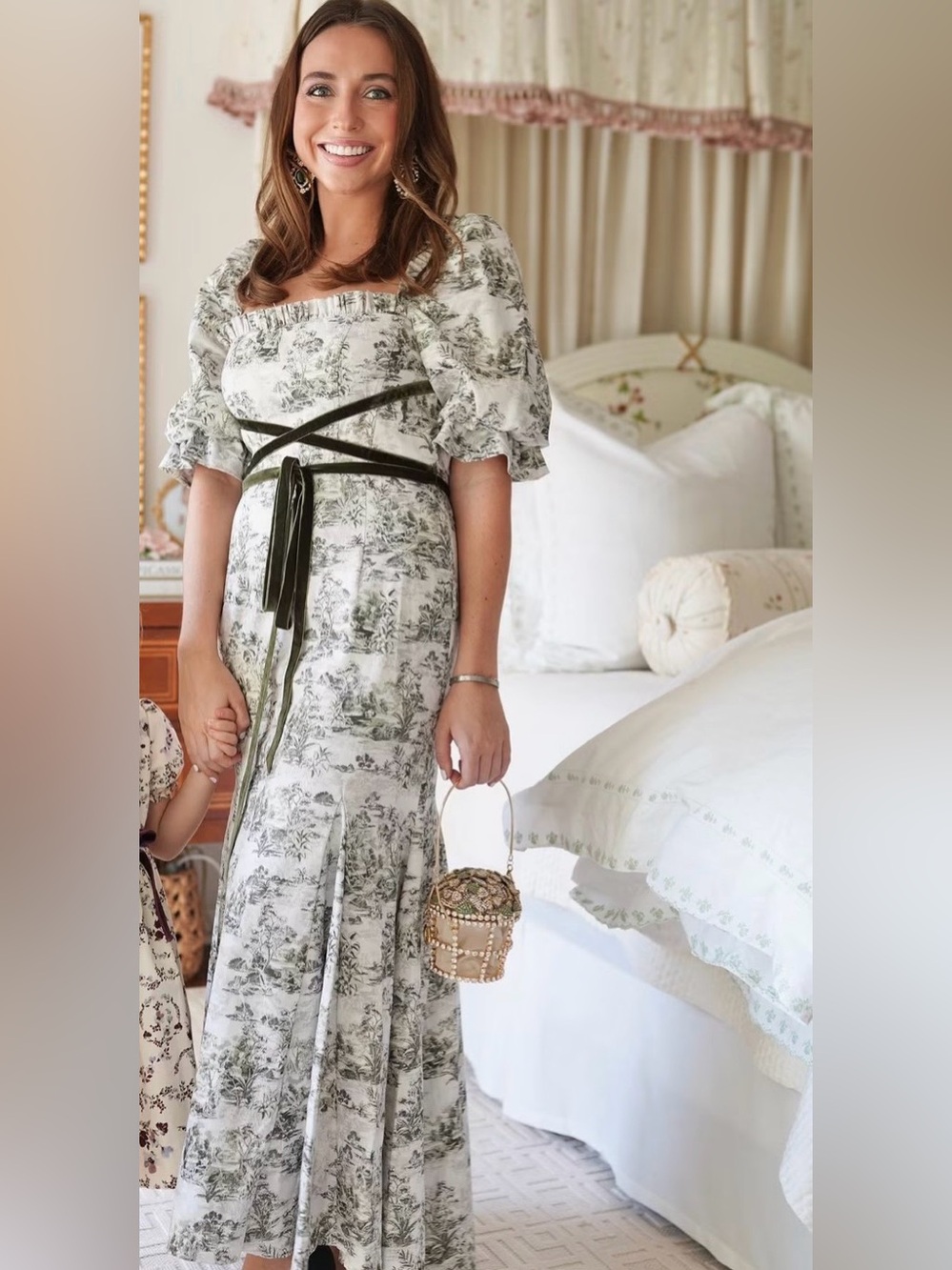 Antonio Melani x Nicola Bathie Hallie Toile Jacquard Dress, Size 8